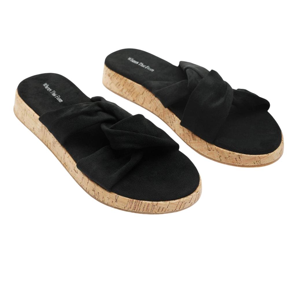 Where's That From Womens/Ladies Knotted Cork Sandals