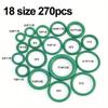270Pcs 18 Sizes O-Ring Seals Assortment Kit Air Conditioning Compressor Seals  Refrigerant System