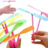96Pcs Plastic Bamboo Dragonfly Shape Hand Push Flying Propeller Outdoor Sports Game Kids Toy Gift Rotating Flying Arrow Games