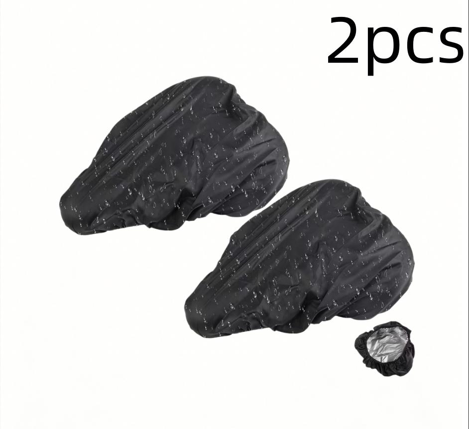 1/2/3pcs Waterproof Bicycle Seat Shade Bike Cushion Protective Rain Elastic Dust Resistant Uv Protector Outdoor Bike Accessories