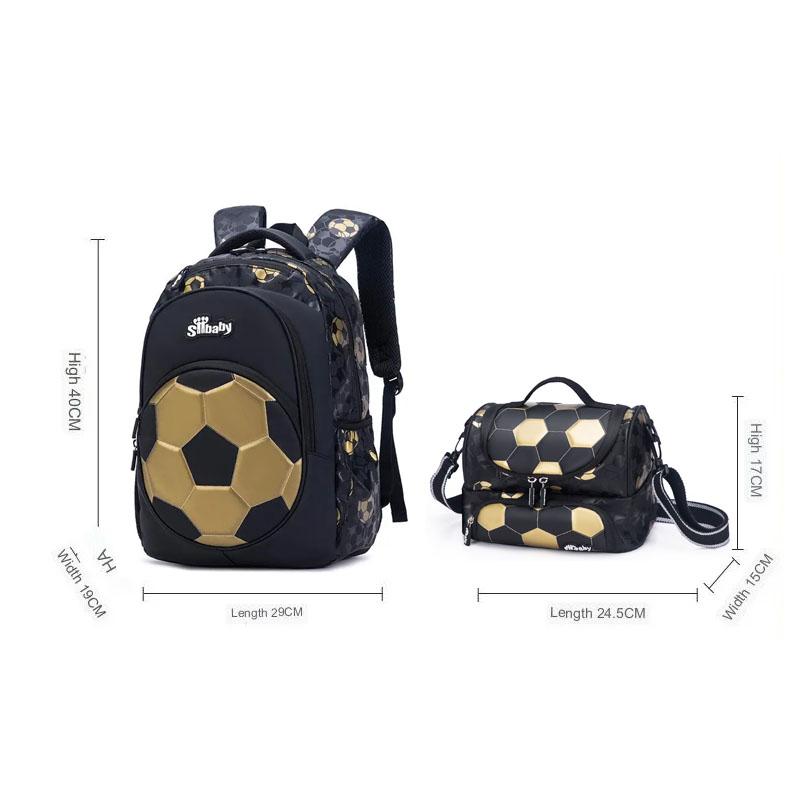 Football School Bags for Boys Shoulder Backpack Bagutte Children Spinal Protection Light Big Capacity Waterproof Backpack Kids