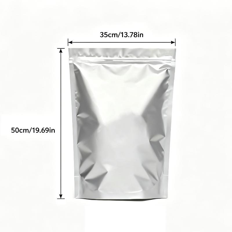 10Pcs Aluminum Foil Stand-Up Bags Reusable Airtight Smell Proof Resealable Storage Large Pouches