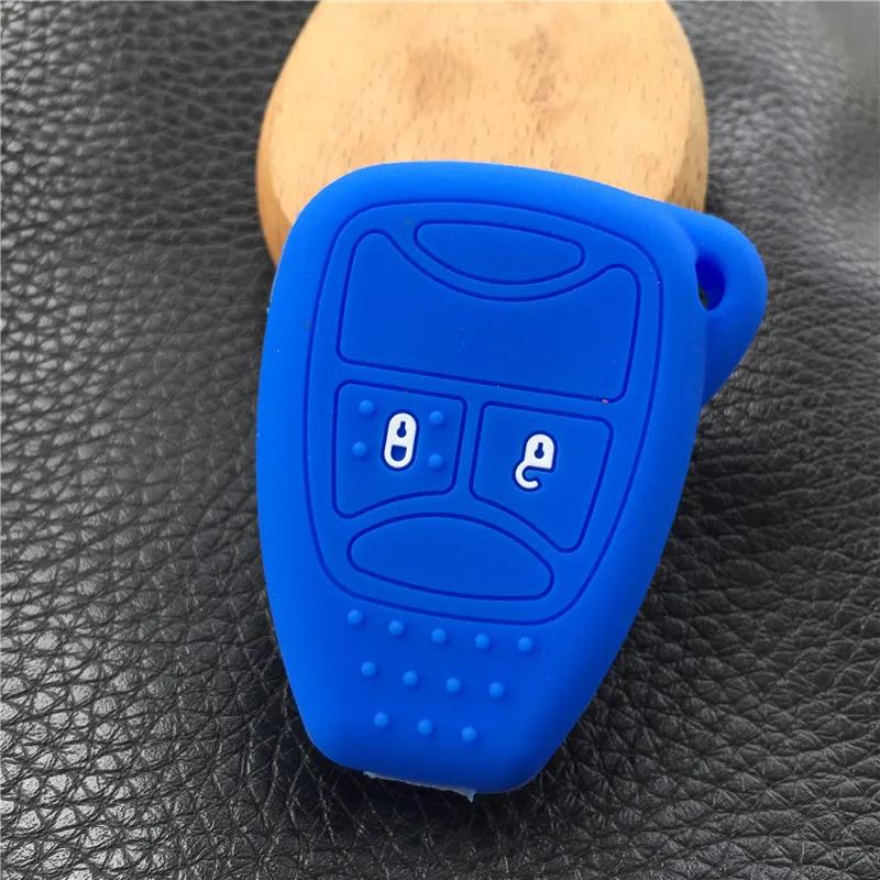 silicone rubber car key cover Case for JEEP Commander Grand Cherokee Liberty Wrangler Compass Patriot 2 button key