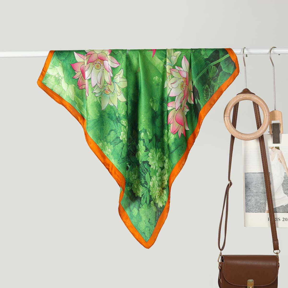 

70 см модный женский квадратный шарф из искусственного шелка 70x70cm