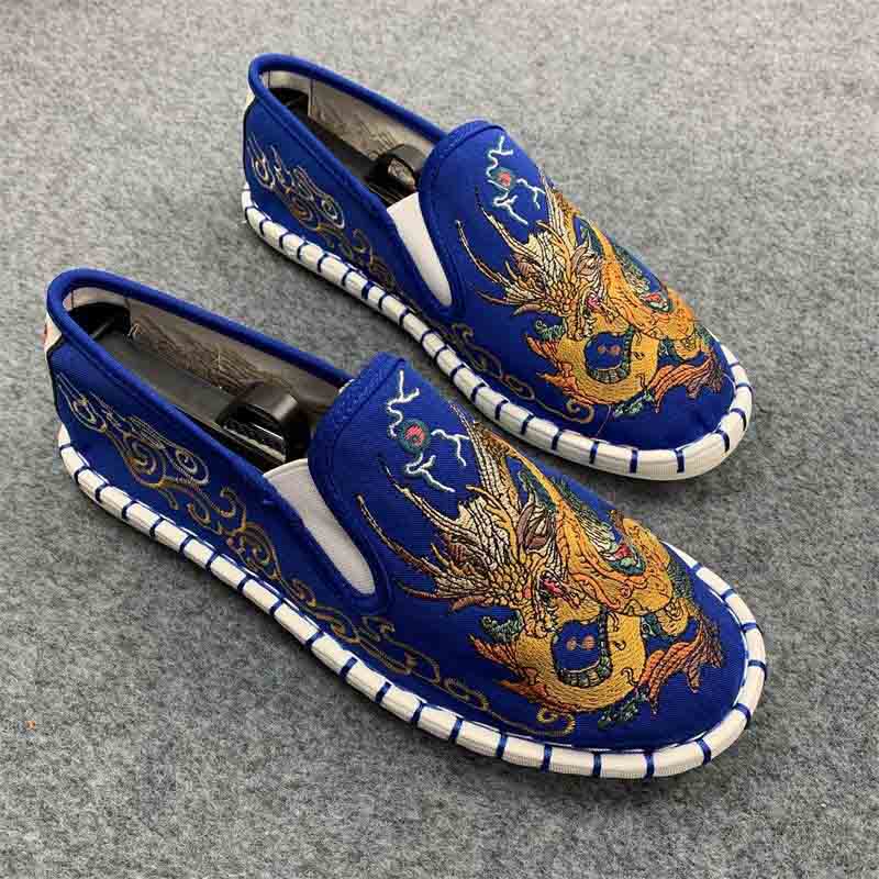 Order A Size Up Hand Embroidered Old Beijing Cloth Shoes Canvas Shoes Couple Casual Shoes