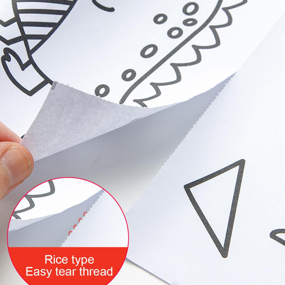 DIY Coloring Painting Paper Pastable with Pencil Picture Scroll Long Roll Safe Decompression Painted Toys for Kids Birthday Gift