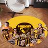 Hawthorn Hawks (1) Runder Büroteppich Dekorativer Bodenteppich für Büro Schlafzimmer Wohnzimmer und Wohnbereich