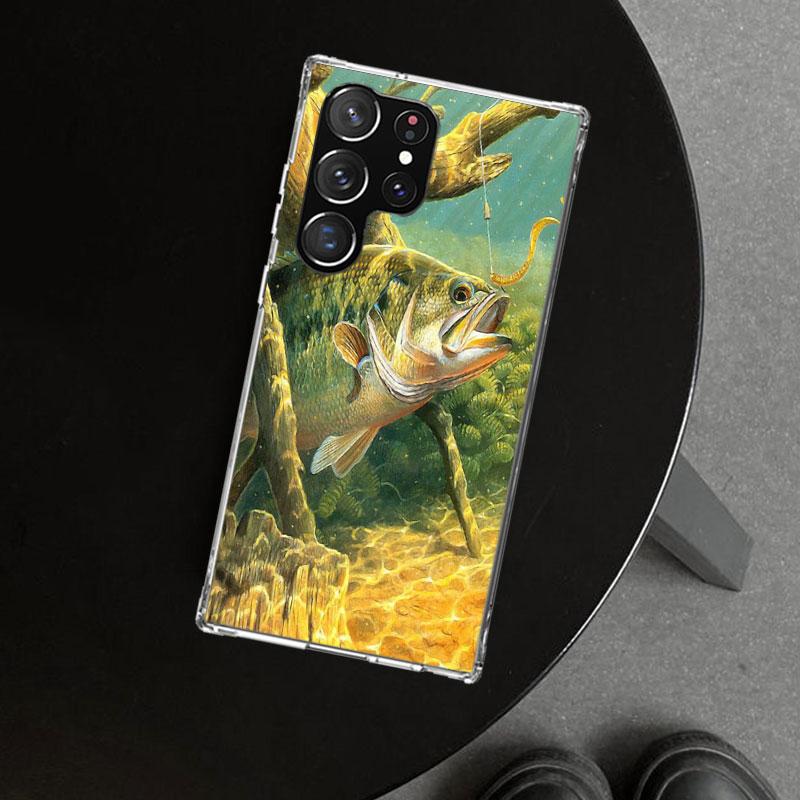 Carp Fish Fishing Rod Hook Phone Case Cover for Samsung Galaxy S26 S25 Edge S24 S23 Ultra S22 Plus S21 FE S20 + Art Customized F