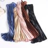 Solid Color High Waist Satin Pleated Midi Skirt - Women's New Spring/Summer/Autumn 2023 Collection