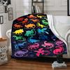1pc DinoFest Lightweight Flannel Blanket, Comfortable and Warm Blanket, for Office and Camping Sofa Bed074