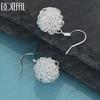 925 Sterling Silver Geometric Pattern Piercing Earrings Fashion Wedding Jewelry