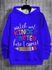 Boys casual hoodie, 3D printed New Harajuku English letter print sports style personality street print, everyday casual hoodie