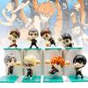 8 Pièces Haikyuu Figurines Multi-personnages Mignon Anime Décor de Bureau Modèle de Collection Jouets Cadeaux pour Enfants Support