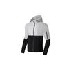 Li Ning Training Series Spliced Hooded Woven Zip Long Sleeve Windbreaker Men Outerwear Mechanical-Gray AFDSD17-5