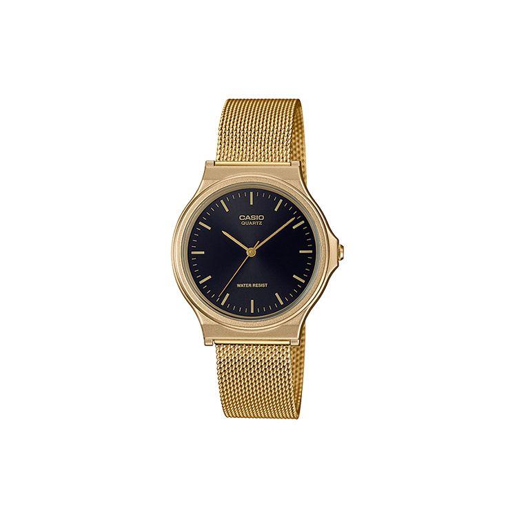 

Casio Youth Series Round Dial Three-Hand Fashion Retro Business Casual Classic Pointer Waterproof Sports Quartz Watch Men watches Black MQ-24MG-1E Black Dial Gold Watch Case