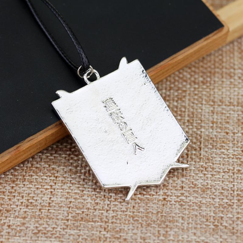 Anime Attack on Titan alloy Necklace figure Toys Wings of Liberty Shingeki No Kyojin Leather Chain Gold Color Pendant gift