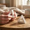 Minimal White Geometric Optical Illusion Triangle Optical Paradox Craft Decor  Birthday Gift