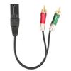 Câble XLR vers DC 3,5 mm Double RCA Mâle Stéréo Sans Perte Universel Microphone Diviseur Fil pour DVD VCDXLR Mâle vers 2RCA 2m
