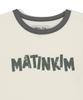 Mattengkim Matin Logo Ringer Crop Top In Cream