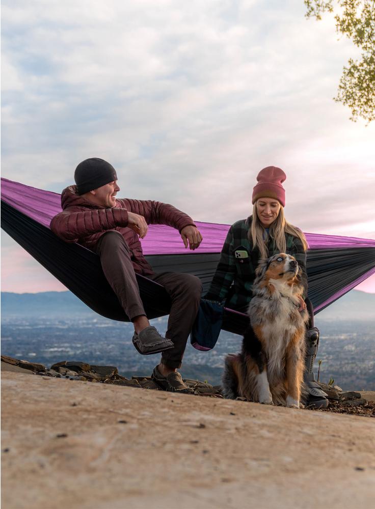 Garden tourist hammock for two people, large, xxl, compact, survival set