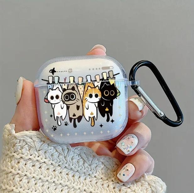 ins cartoon cat for AirPodsPro111 Apple AirP ods1 wireless bluetooth headset cover
