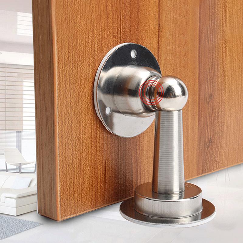 304 Stainless Steel Door Stopper,Magnetic Door Stop,Door Catch,Nail-free Screws for Stronger Mount,Furniture Hardware