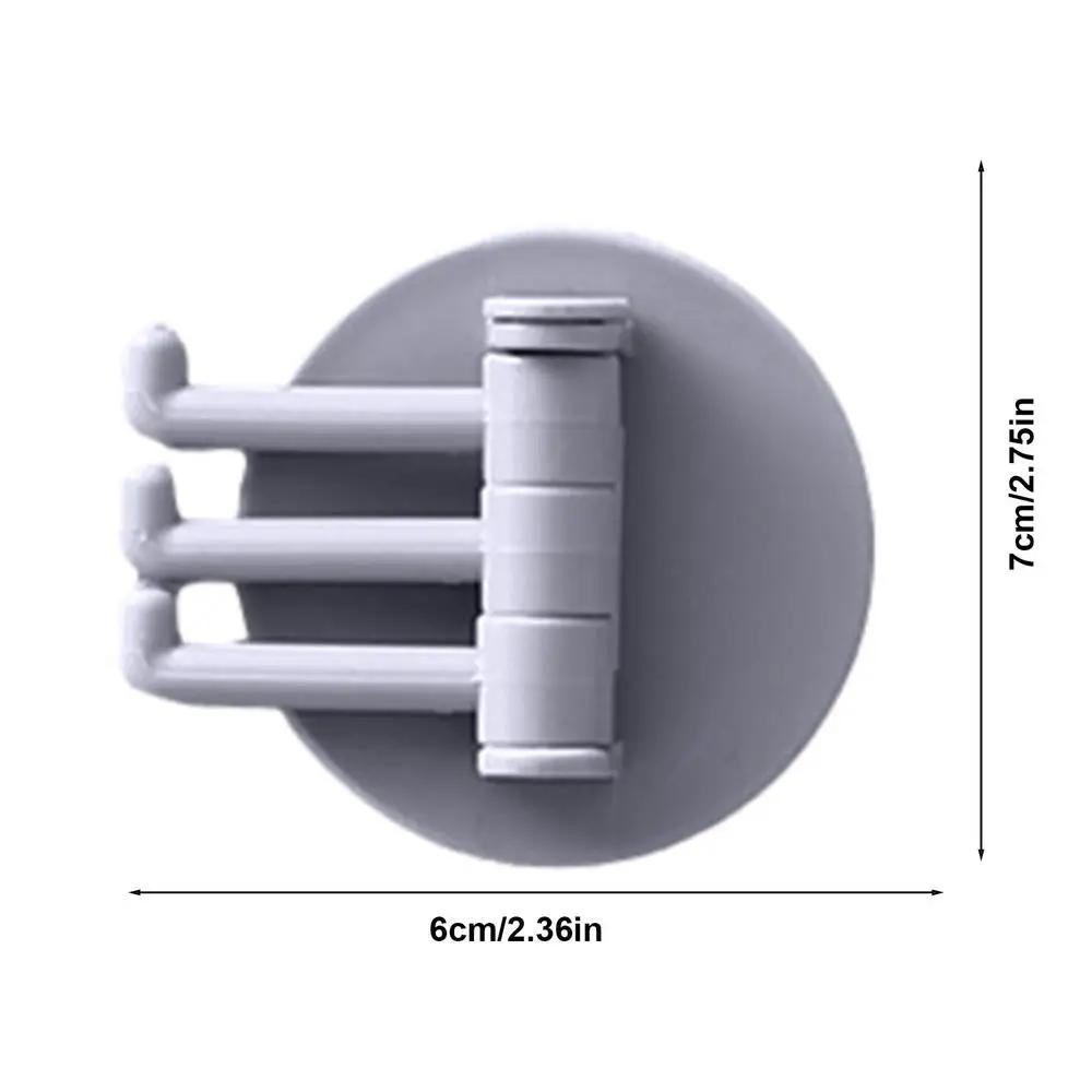 1/4 STÜCKE 3 Nicht Markierende Drehhaken Drehbar Nahtlos Klebend Stark Tragfähig Klebehaken Küchenwandhänger Badezimmerzubehör