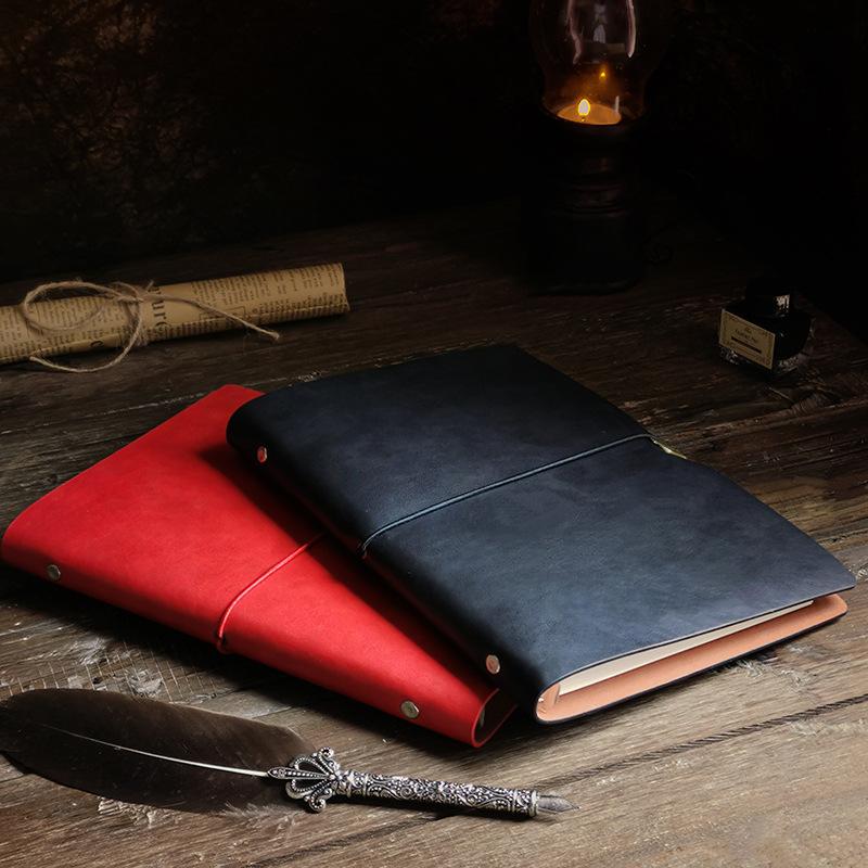 A5 A6 B5 Custom logo PU Leather Business Spiral 6 Ring Folder Portfolio Binder Journal Budget Notebook Planner with Elastic Band