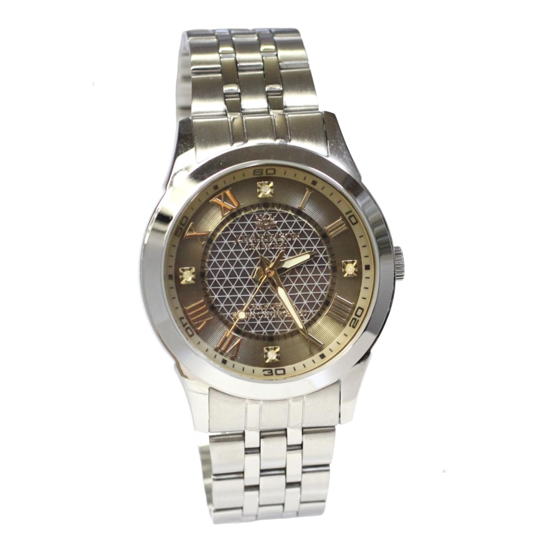 

Solar John Crystal Cut of Men s Watch, Radio-Controlled Powered, Harrison, Glass, [Easy Self-Adjustment Band], GJH-3082A, Diamond-Set (GJH-3082A-GO) золотой