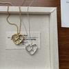 S925 Sterling Silver Niche Design Sense Love Hollow Necklace Simple Texture Sense Personality Clavicle Chain