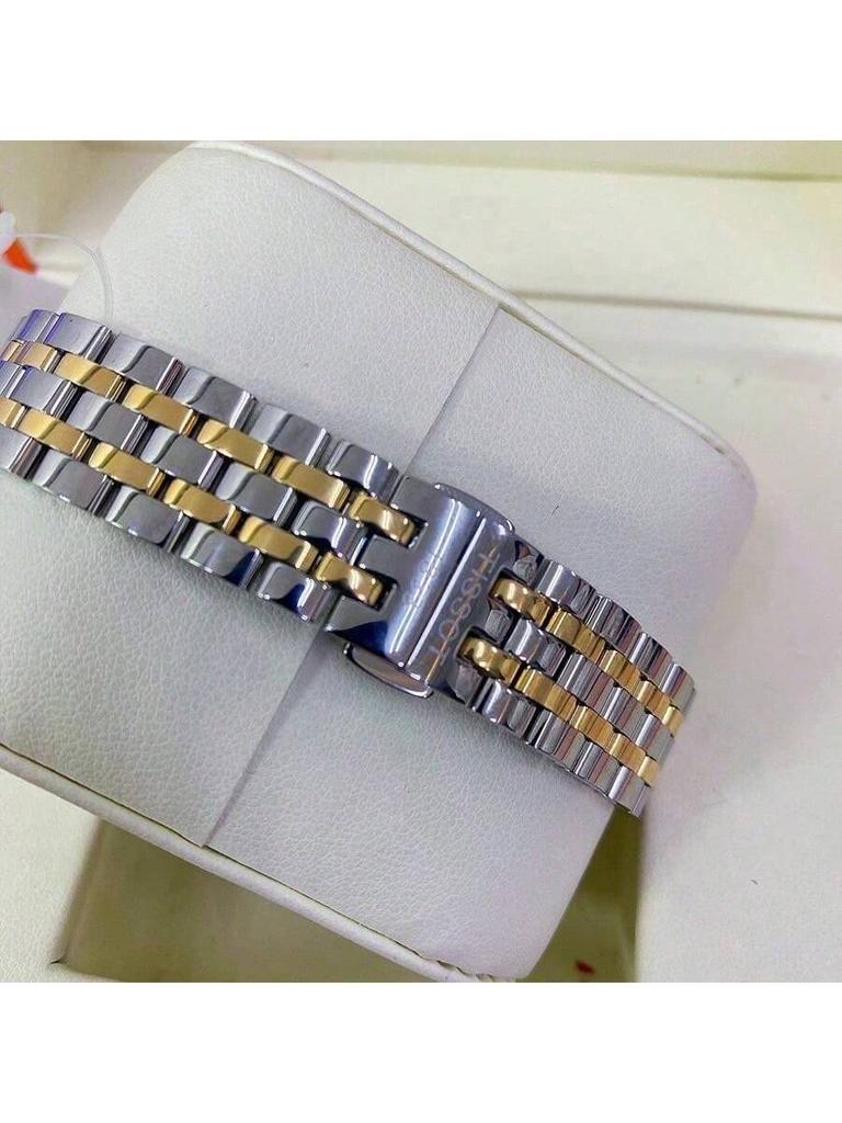 Tissot Zhenme Quartz Women's Swiss Watch, 50m Water Resistant, 30mm Silver Dial, Stainless Steel Case & Bracelet, Model T122.210.22.033.00