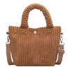 Casual simple corduroy portable small bag women's bag new trendy autumn and winter casual shoulder messenger tote bag