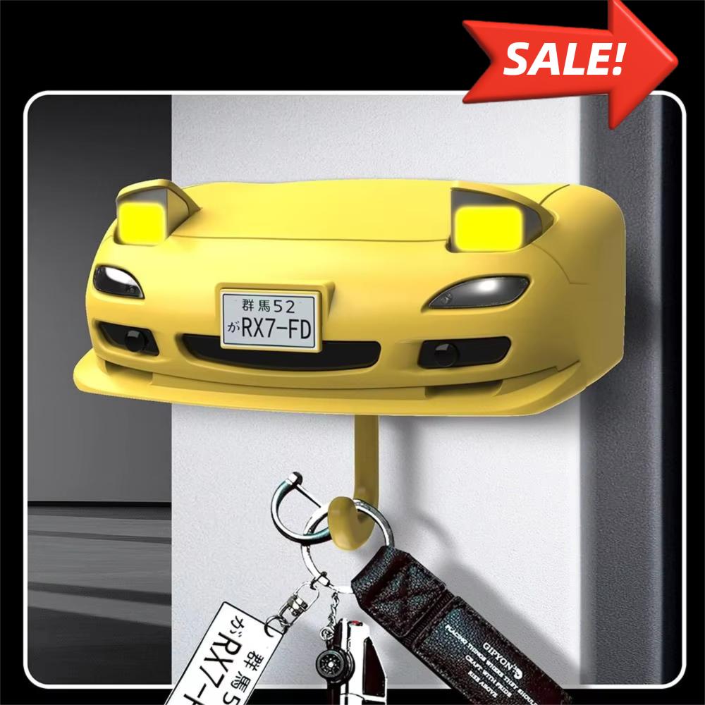 New Light Initial Car Open Headlight Key Holder Sturdy Practical Keychain Holder Wall Mount Entrance Key Hooks
