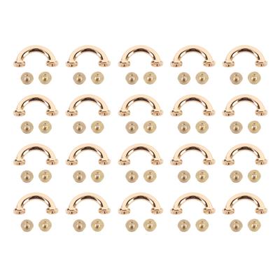 20 Stuks Boogbrug Gesp Metaal U-Ringen Connector Beugel voor Tas Hanger Portemonnee Riemen Licht Goud