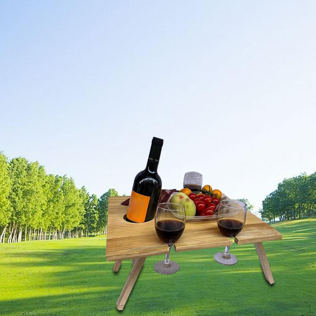 

Compact Outdoor Picnic Table for Wine, Folding Design Garden and Beach 34x30x16cm