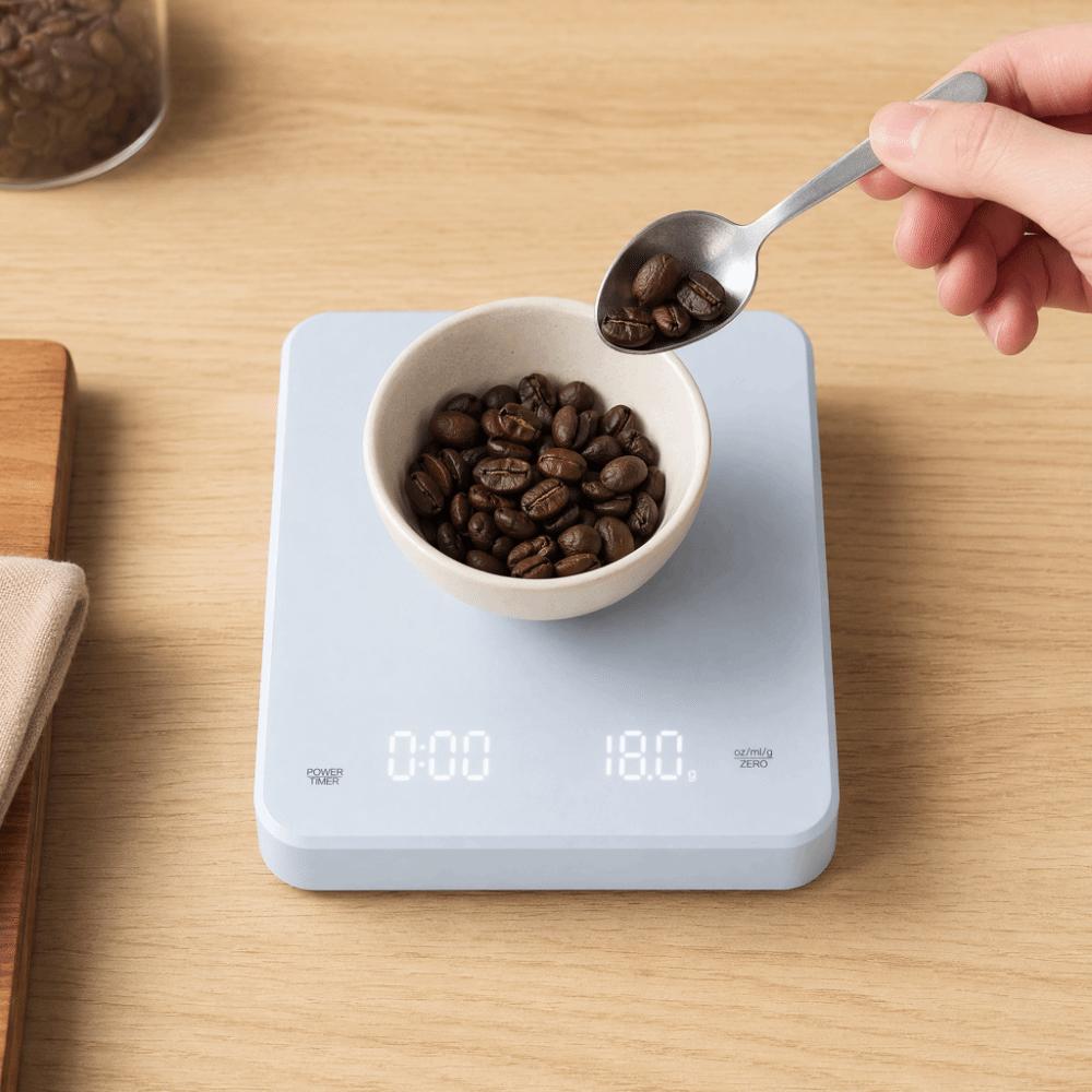 PC + ABS Digital Coffee Scale Built-In Battery Digital Kitchen Scale Cooking and Baking