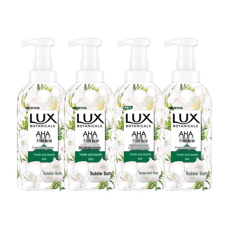 Lux Freesia Botanical Bubble Shower Gel 500ml (4-Pack)