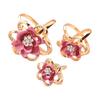 3Pcs/Set Flower Scarf Ring Elegant Silk Scarf Rings Rhinestone Scarf Clip Rings for Women Neckerchiefs Shawls