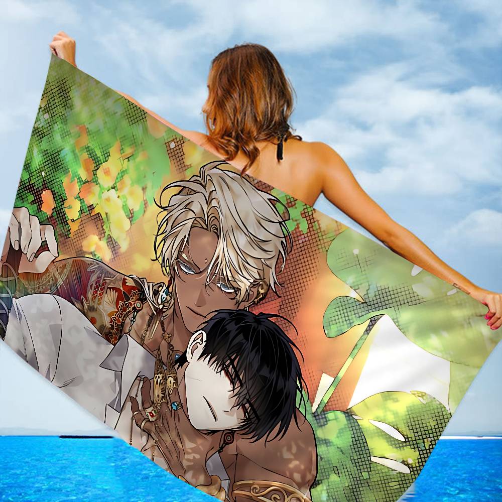 Brothers without a tomorrow bl Anime Microfiber Printed Beach Mountain Climbing Yoga Beach Swimming Running Absorbent Soft Towel