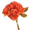 Faux Rose Bouquet 7 Stems Artificial Flowers with Edges for Home Wedding Decoration Centerpiece