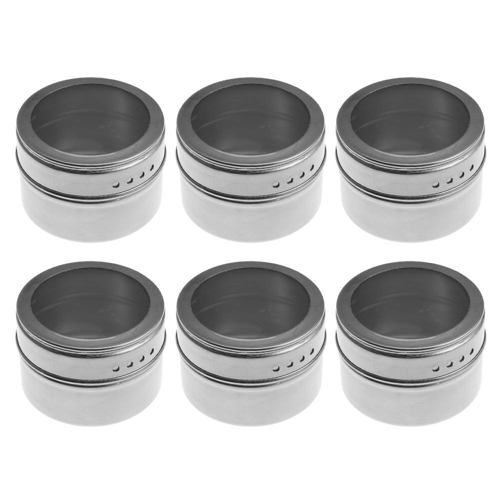 

Dishwasher Safe Magnetic Spice Jars Stainless Steel Containers