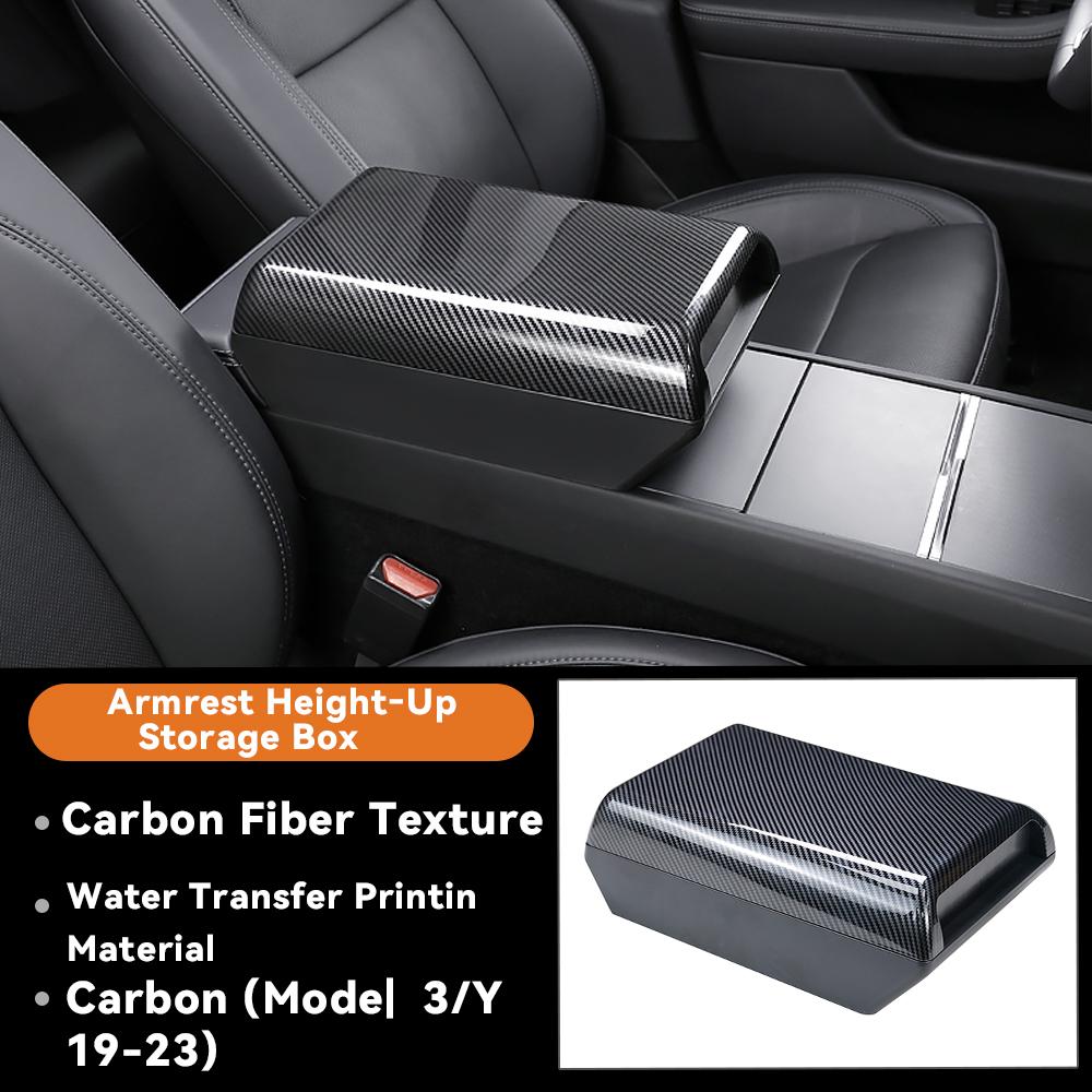 For Tesla Model Y Juniper -2026 Center Armrest Booster Pad Suede Leather Magnetic Storage Box Model 3 Higher Armrests Box