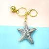 Iridescent Shell Starfish Keychain Pendant - Unique Accessory & Gift