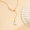 Cold Wind Design Pullable Necklace Necklace Pentagram Pearl Fringed Chain
