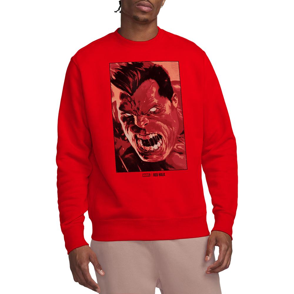 Marvel Unisex Adult Red Hulk Roar Sweatshirt