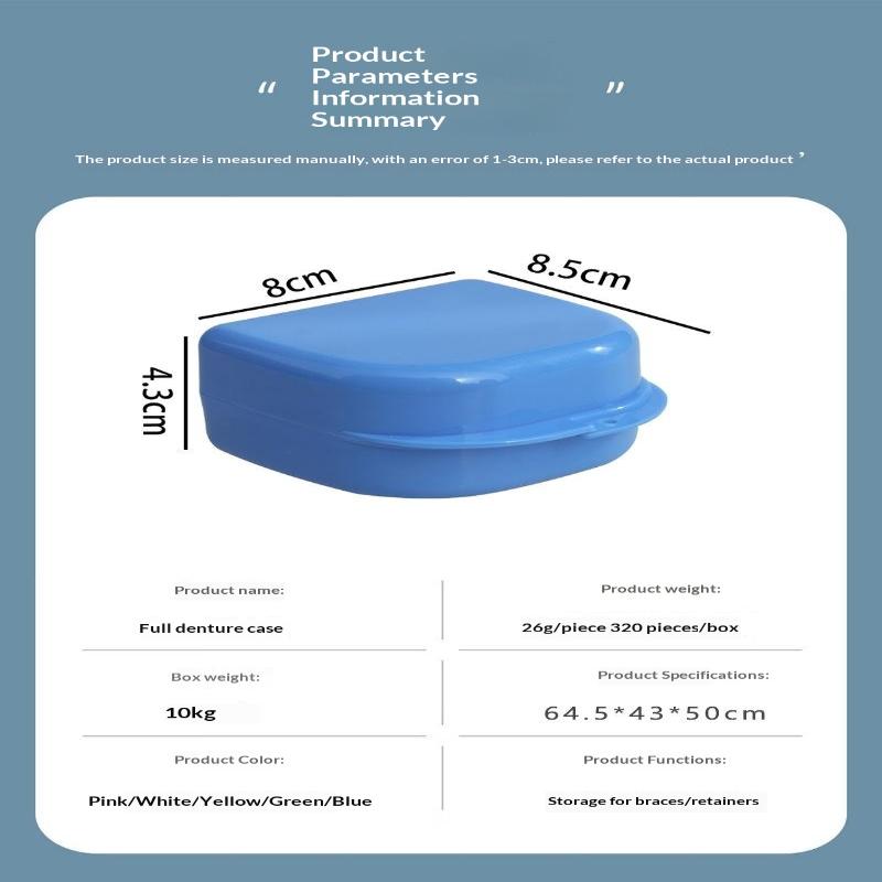 Portable Plastic Denture Box Custom Logo Multi Color For Dental Clinics Home Use