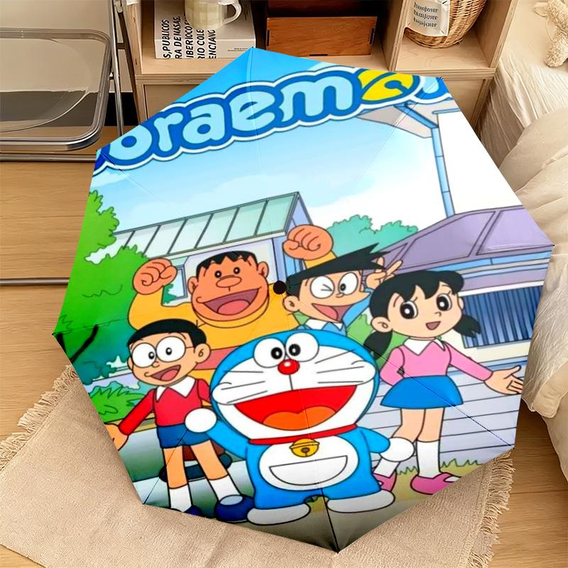 1PC Doraemon  Automatic Umbrella - Suitable Travel Outdoor Portable Umbrella Birthday Gift Daily Essentials