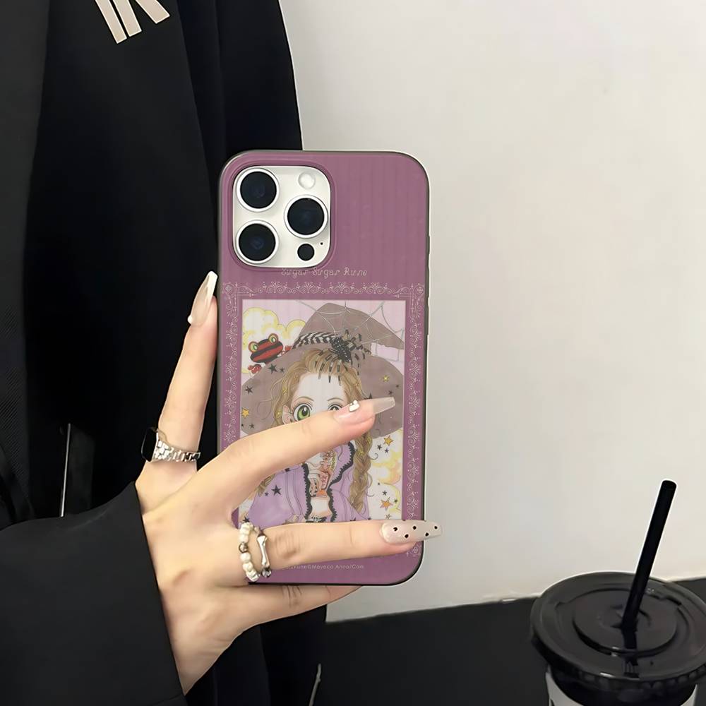 Anime S-Sugar Sugar Rune For IPhone 17 16 15 14 13 12 11 Pro Max Plus Pro Corrugated Shockproof Matte Phone Cover