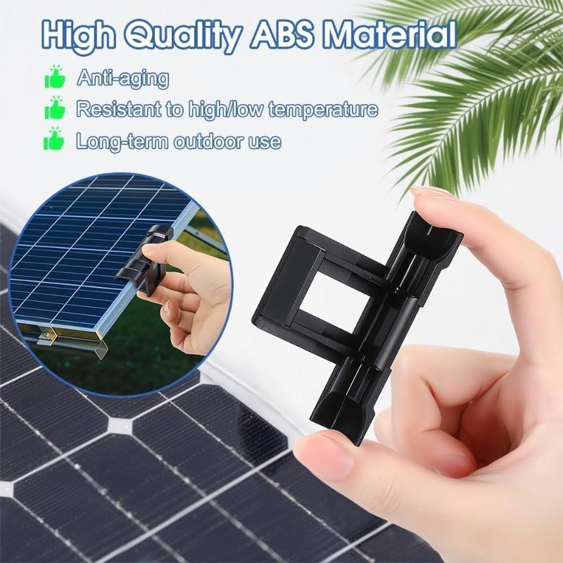 Solar Panel Drainage Clips Roof Solar Panel Frame Cleaning Clamp Photovoltaic Panel Water Guide & Mud Clip Remove Stagnant Water