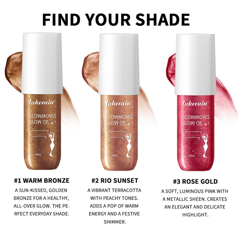 Glowmoves Glow Oil Hydrating Nourishing Facial Body Clavicular Brightening Liquid Fine Sparkling Party Beach Sparkling Oil